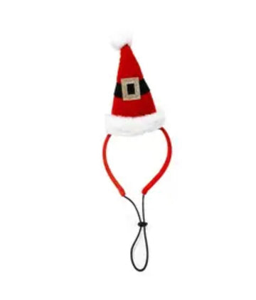 Large Santa Hat (Stretches 4" - 8" Wide) - Gussied Up Pet Boutique