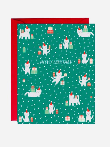 Meowy Christmas Card - Gussied Up Pet Boutique