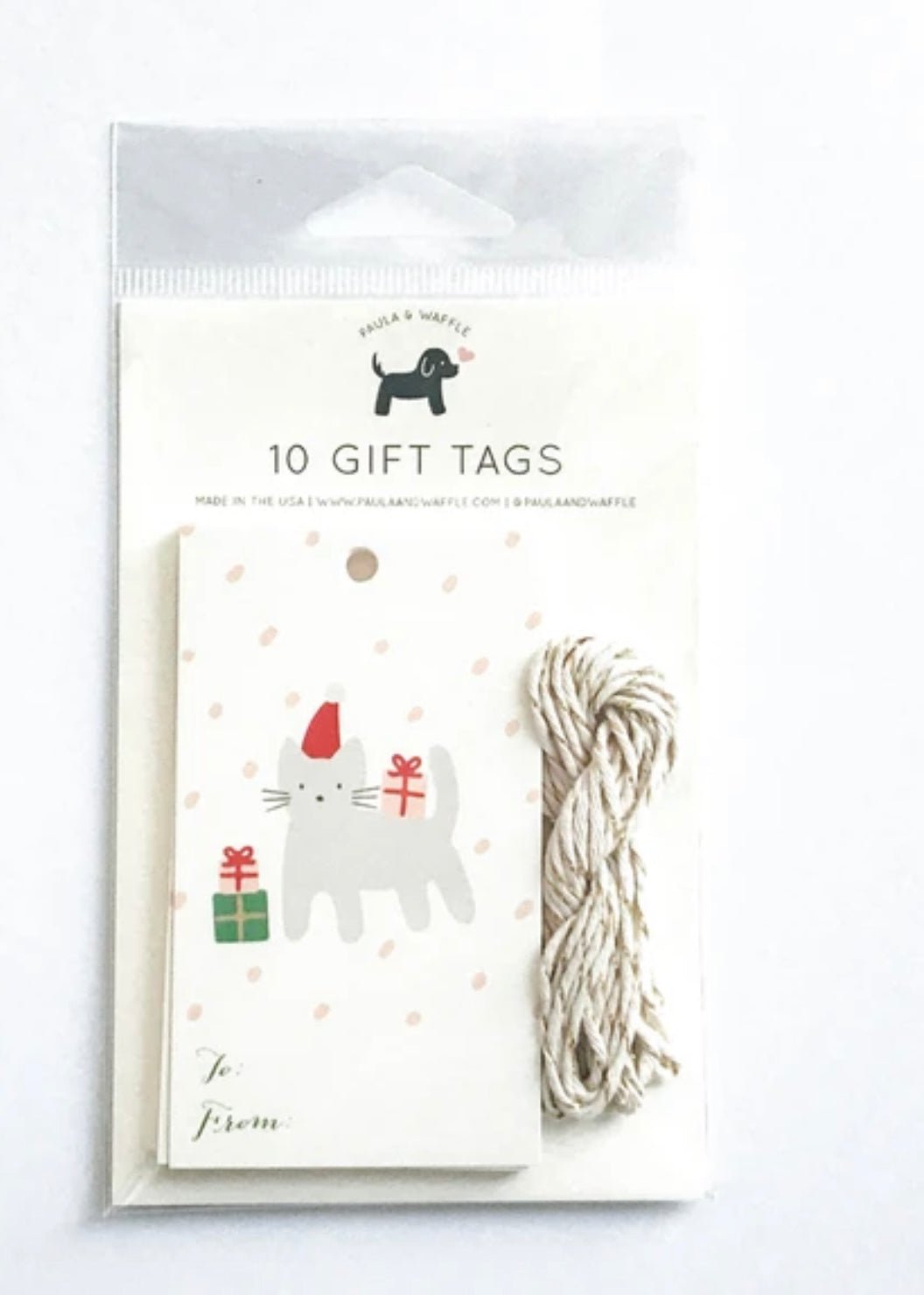 Meowy Christmas Gift Tag - Gussied Up Pet Boutique