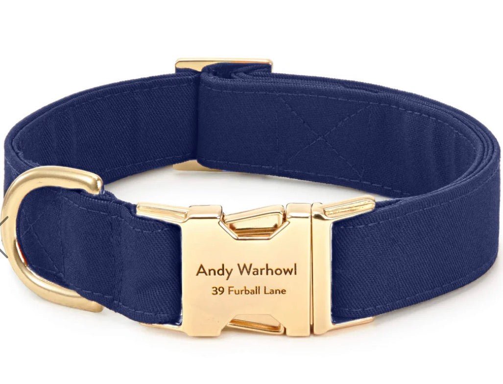 Navy Blue Dog Collar - Foggy Dog - Gussied Up Pet Boutique