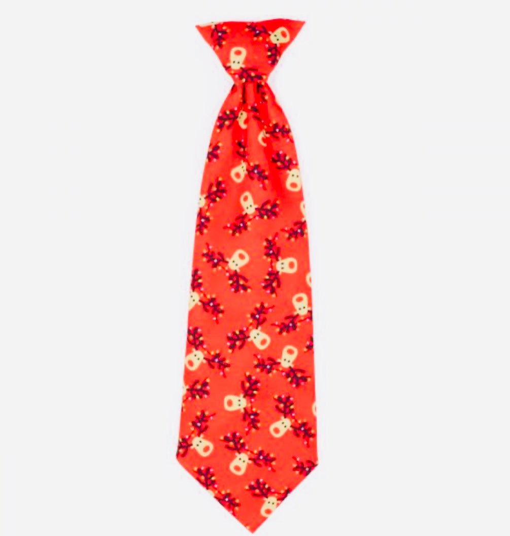 Neck Tie - Rudy Reindeer - Gussied Up Pet Boutique