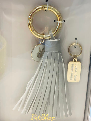 Keychain - Pawsitive Vibes - Silver