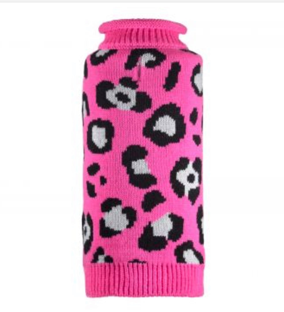 Sweater- Cheetah Pink