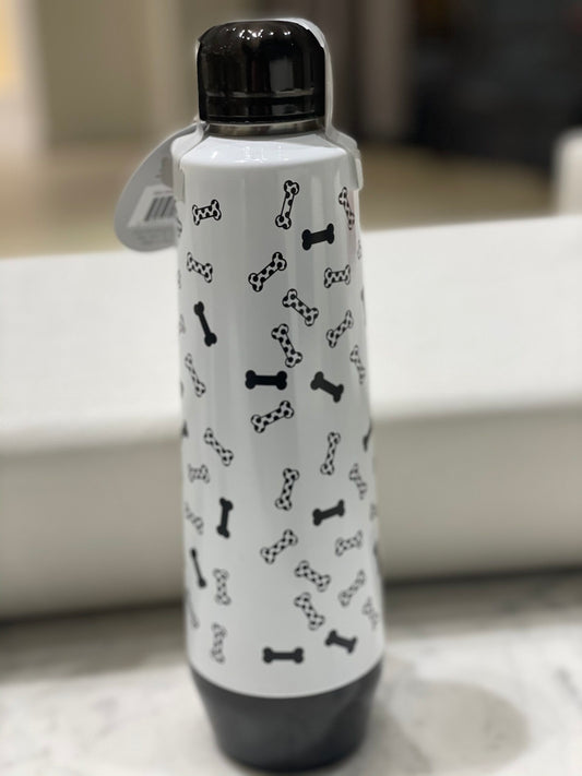 Water Bottle Manna 18oz - White/Black Bone