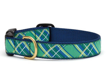 Dog Collar - Kelly Plaid (Blue)