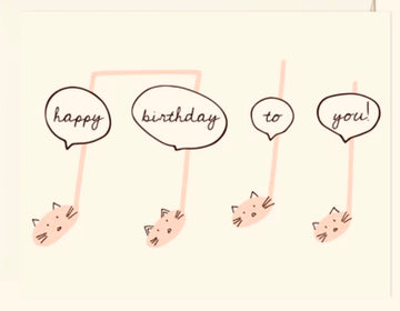 Cat Bubble Birthday Card