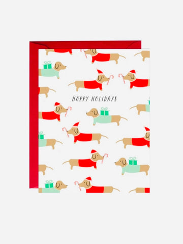 Dachshund Holiday Card