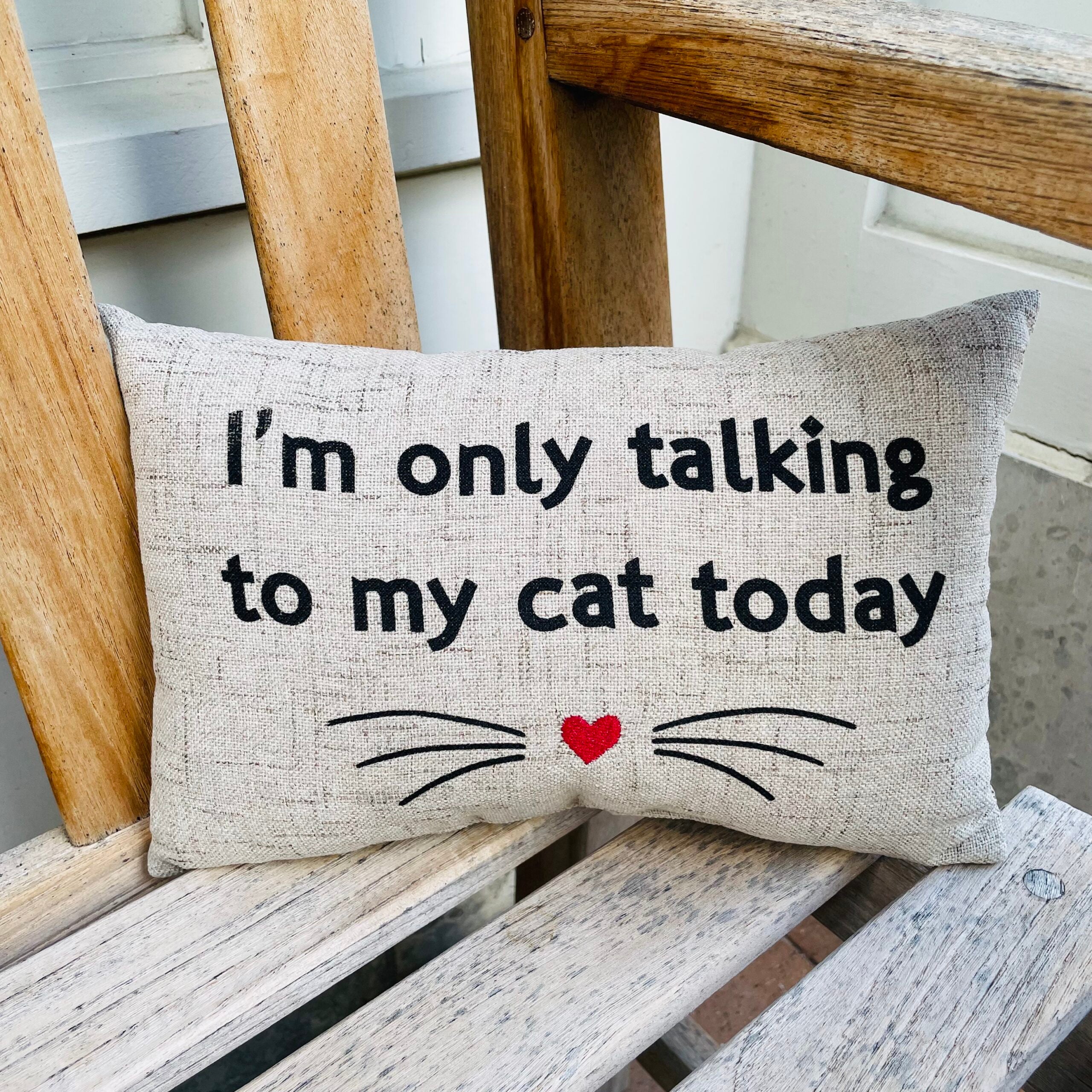 Pillow - Only Talking To My Cat Today
