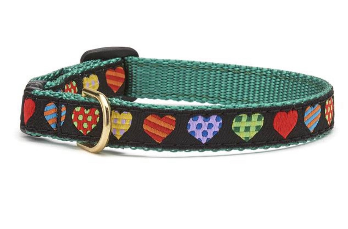 Cat Collar - Colorful Hearts