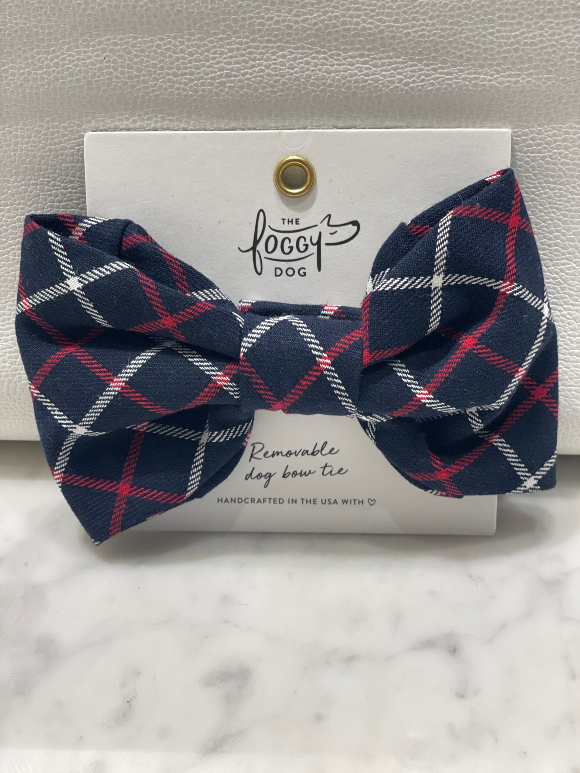 Bow Tie - Navy Oxford Plaid