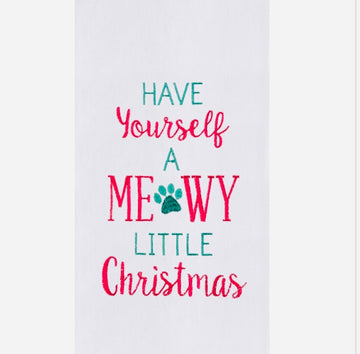 Dish Towel - Meowy Christmas