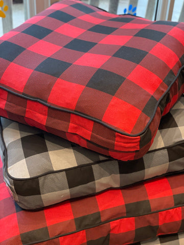 Dog Bed - Buffalo Check L