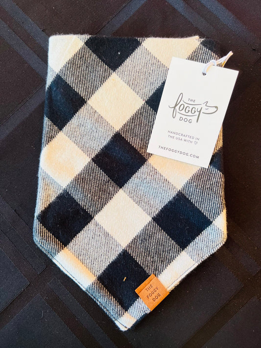 Bandana - Black/White Buffalo Check