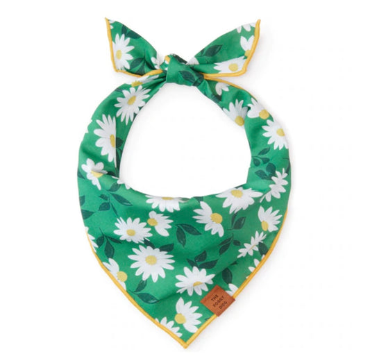 Bandana - Green Daisies