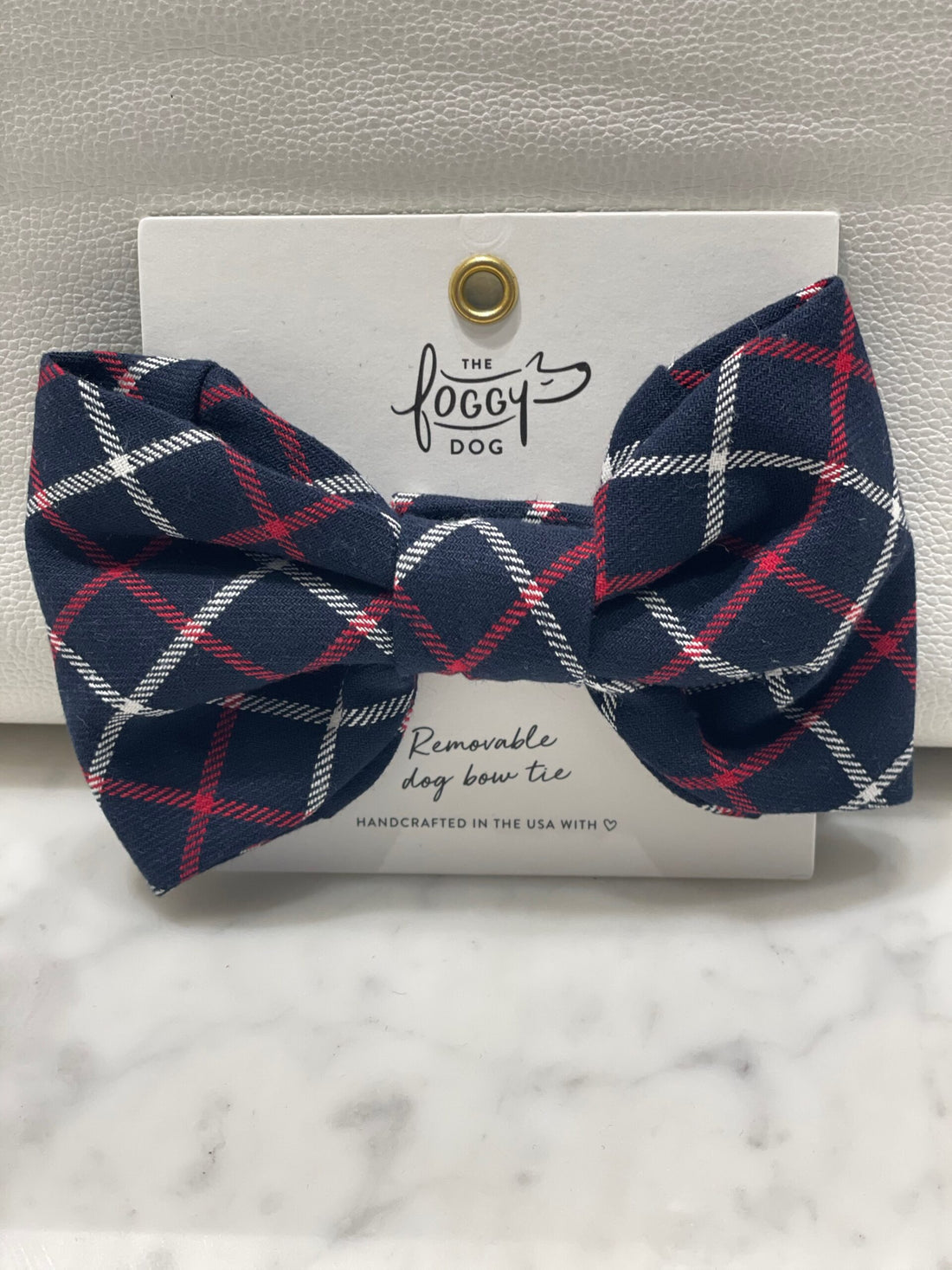 Bow Tie - Navy Oxford Plaid