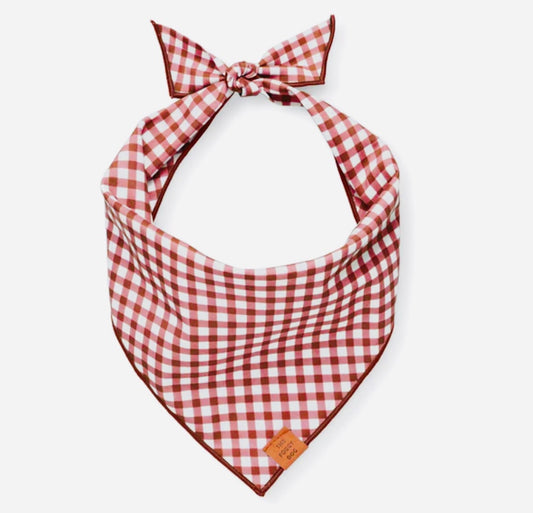 Bandana - Maroon Gingham