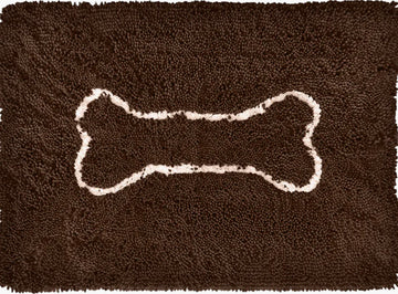Soggy Dog Doormat -  Chocolate with Tan Bone