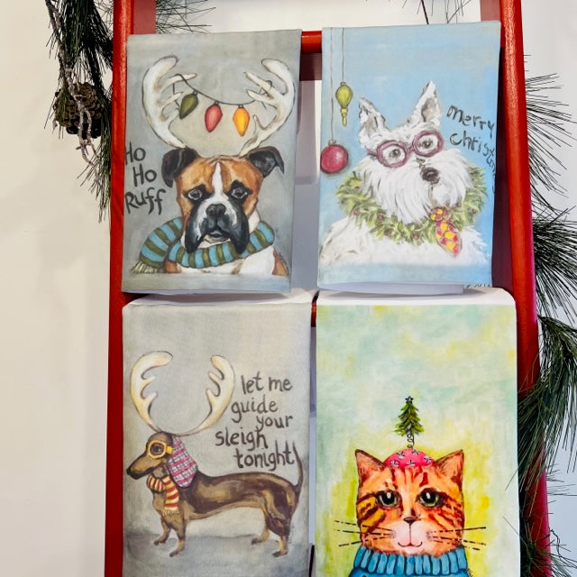 Dish Towel - Hand Made/Painted