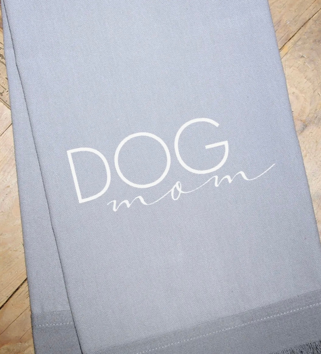 Dish Towel - Dog Mom Grey