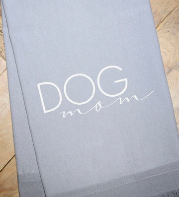 Dish Towel - Dog Mom Grey