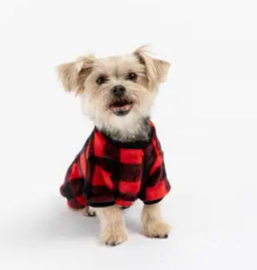 Pajamas - Red Buffalo Check - Gussied Up Pet Boutique