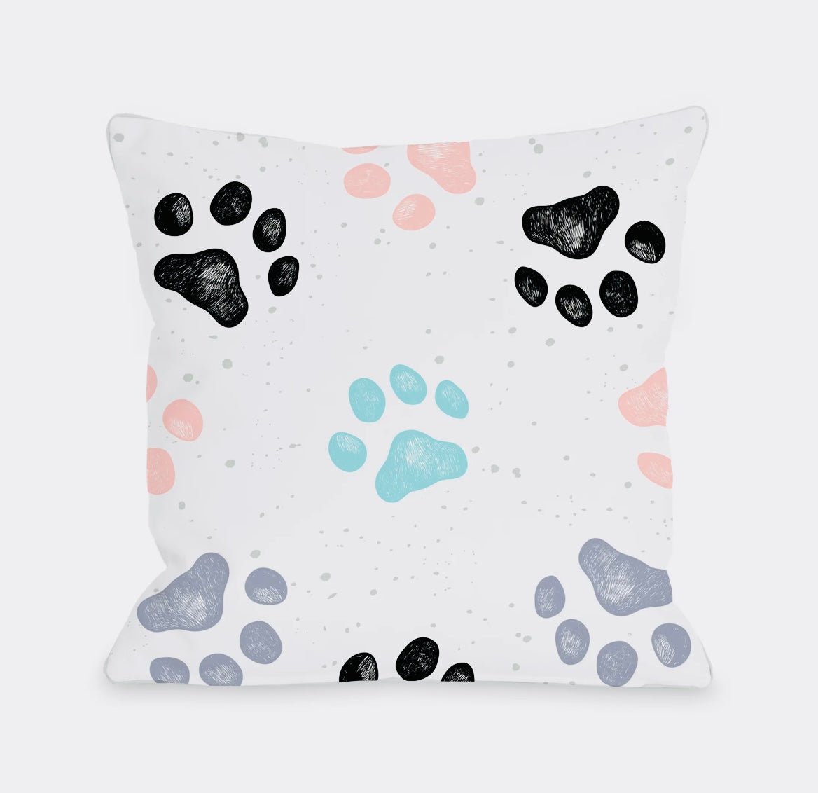 Pillow - Paw Print - Gussied Up Pet Boutique