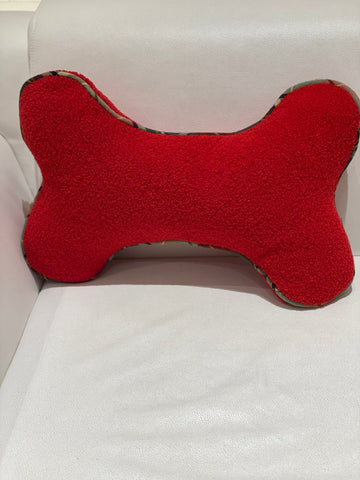 Pillow - Red Bone - Gussied Up Pet Boutique