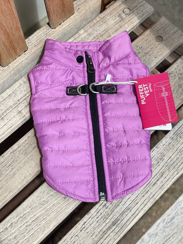 Puffer Vest - Purple - Gussied Up Pet Boutique