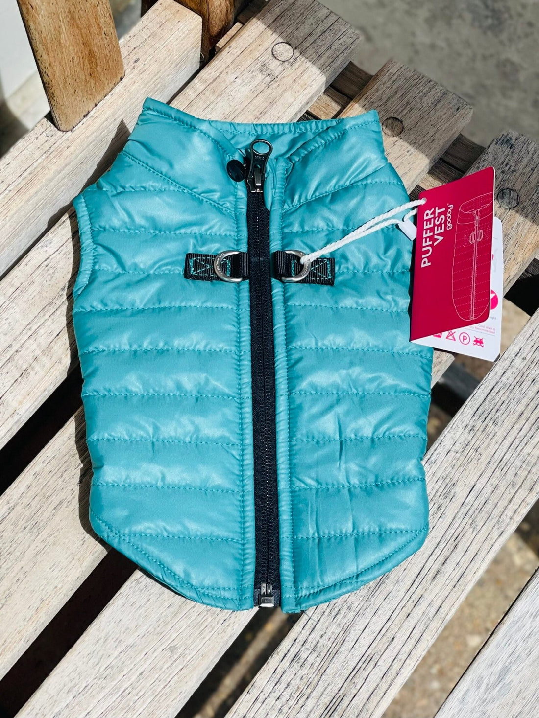 Puffer Vest - Turquoise - Gussied Up Pet Boutique
