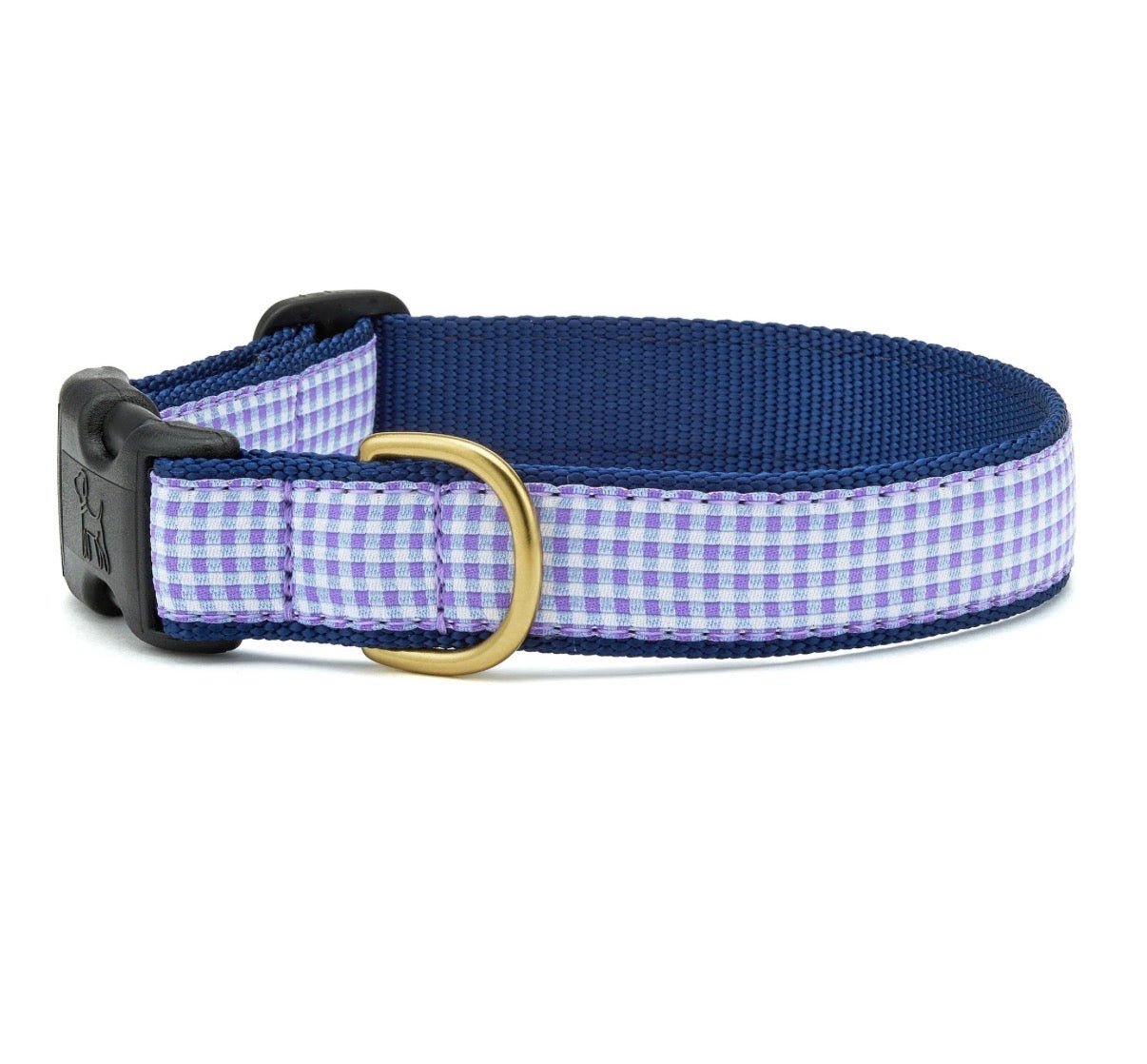 Purple Gingham Dog Collar Up Country Comfort and Style - Gussied Up Pet Boutique