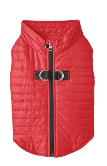 Red Puffer Dog Vest - Gussied Up Pet Boutique