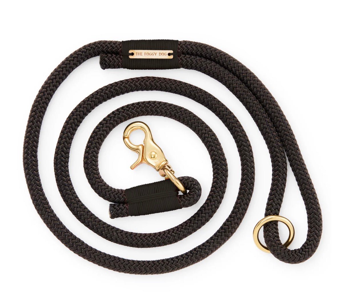 Rope Leash Black 5' - Gussied Up Pet Boutique