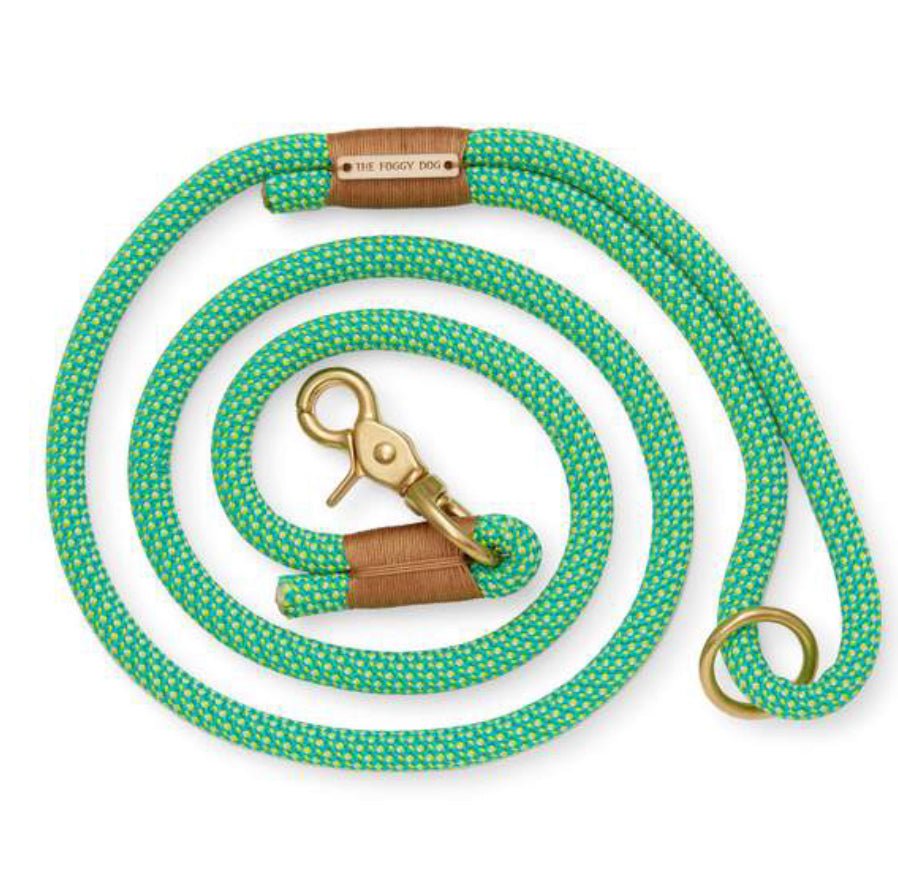 Rope Leash - Lime Green - Gussied Up Pet Boutique