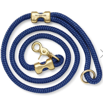 Rope Leash Navy 5' - Gussied Up Pet Boutique