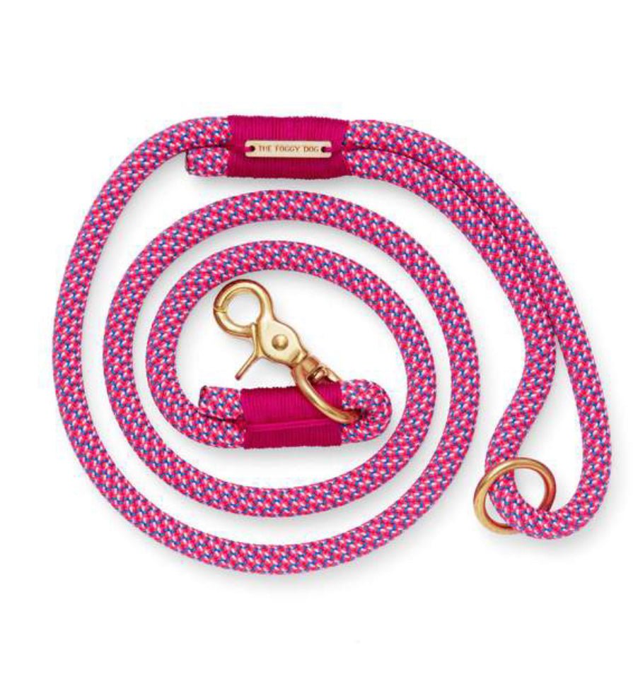 Rope Leash - Pink - Gussied Up Pet Boutique