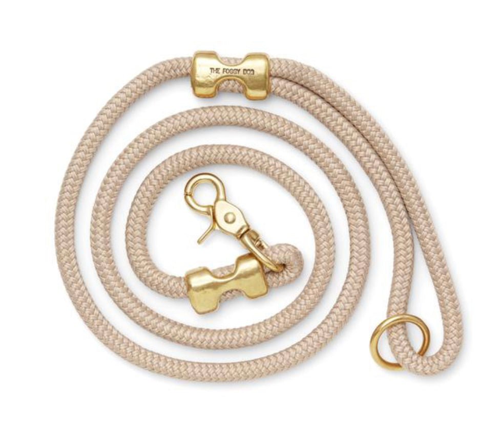 Rope Leash - Tan 5' - Gussied Up Pet Boutique