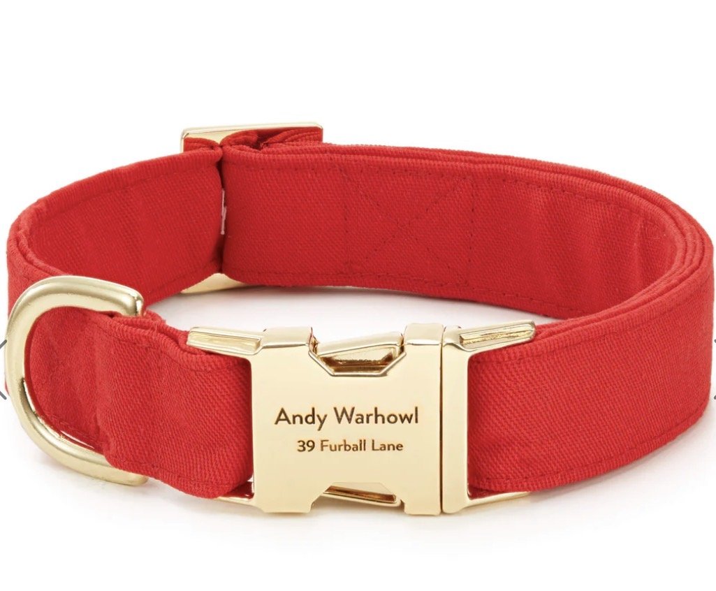Ruby Red Dog Collar - Foggy Dog - Gussied Up Pet Boutique