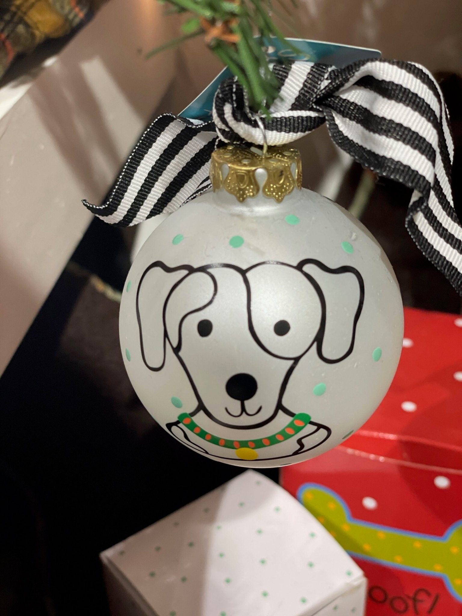 Spotty Dog Ornament - Gussied Up Pet Boutique