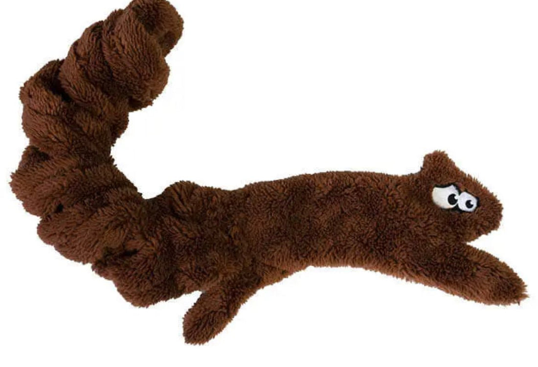 Squirrel Springy Thing Plush Dog Toy - Gussied Up Pet Boutique