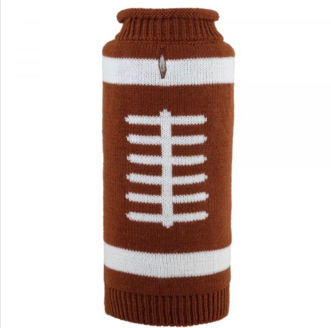 Sweater - Football - Gussied Up Pet Boutique