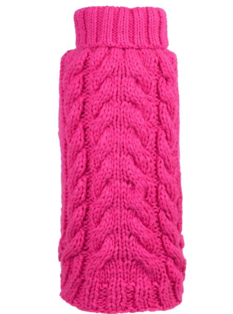 Sweater - Pink Knit - Gussied Up Pet Boutique
