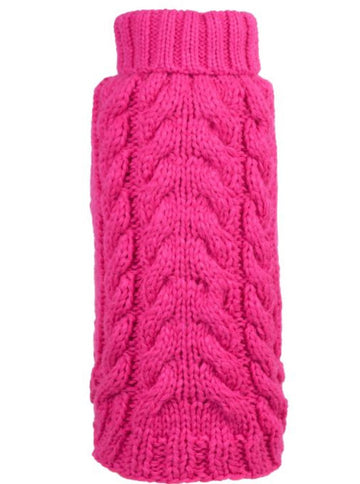 Sweater - Pink Knit - Gussied Up Pet Boutique