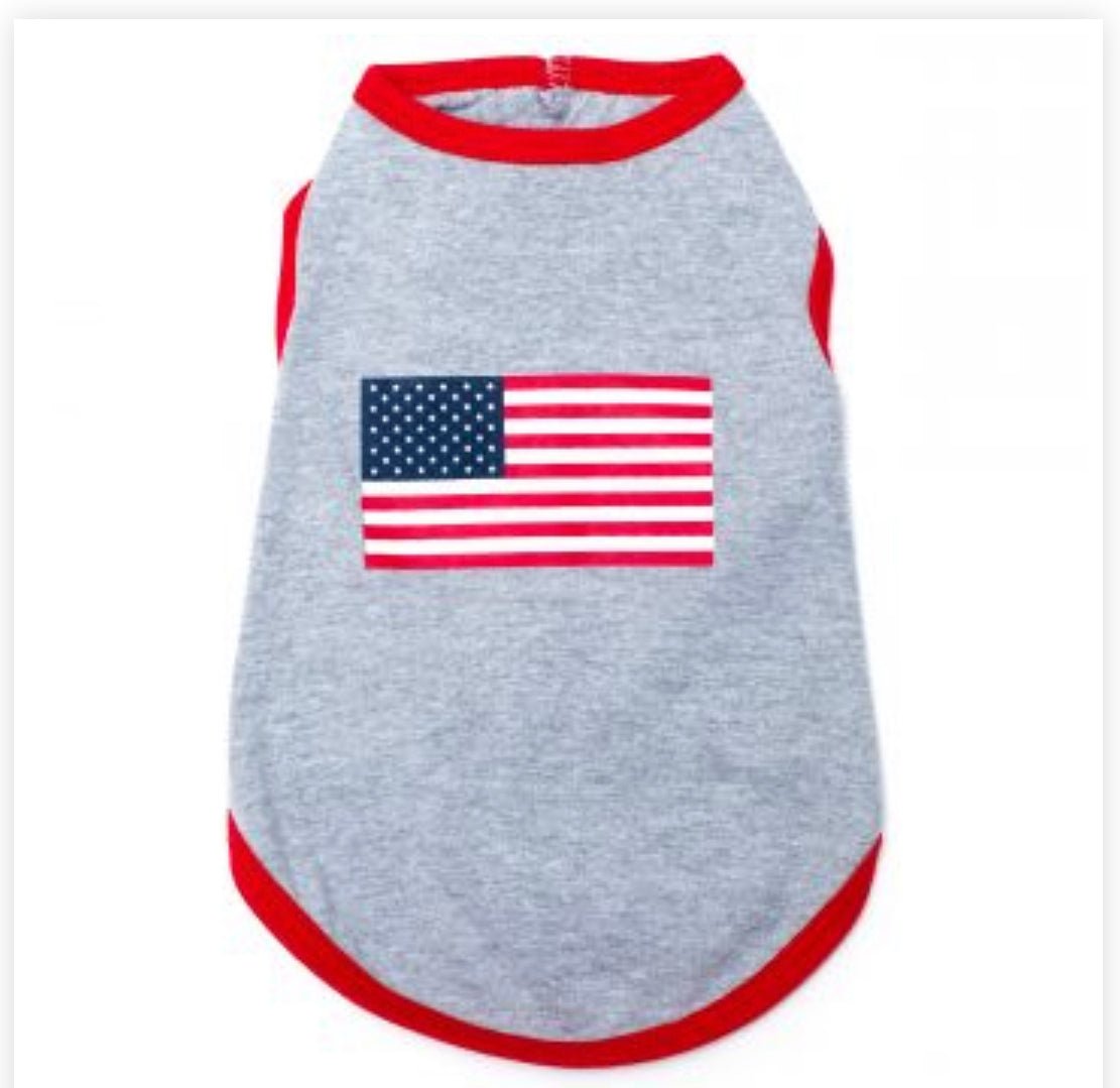 T-shirt American Flag - Gussied Up Pet Boutique