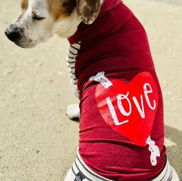 T-shirt Love Red - Gussied Up Pet Boutique