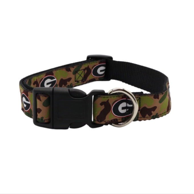 Team Collar UGA Camo Dog Cat Accessory - Gussied Up Pet Boutique
