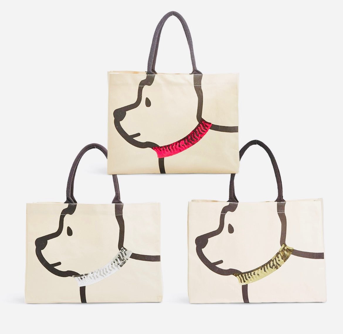 Tote Bag - Dog Head - Gussied Up Pet Boutique