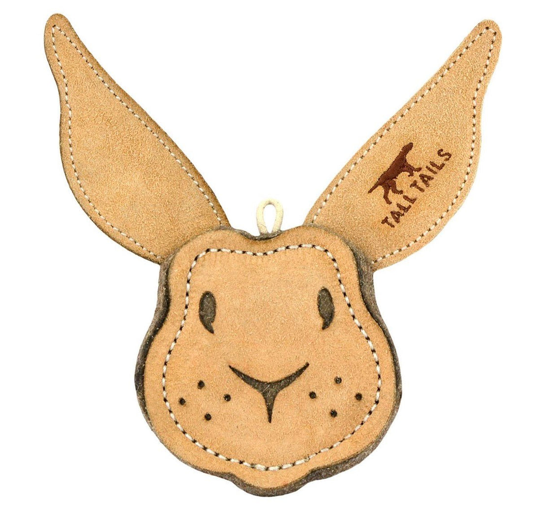 Toy - Leather Rabbit - Gussied Up Pet Boutique