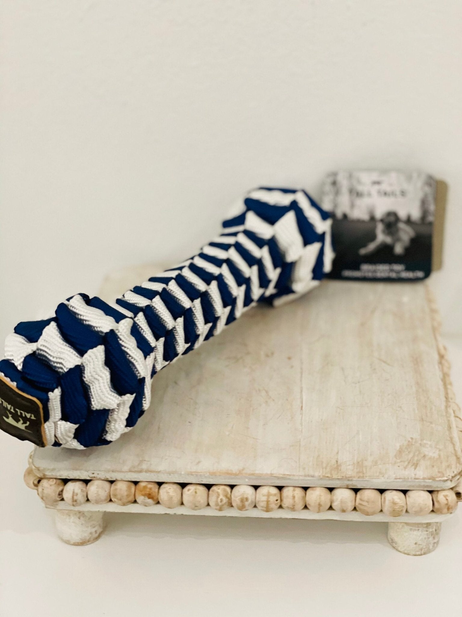 Toy - Navy Braided Stick - Gussied Up Pet Boutique