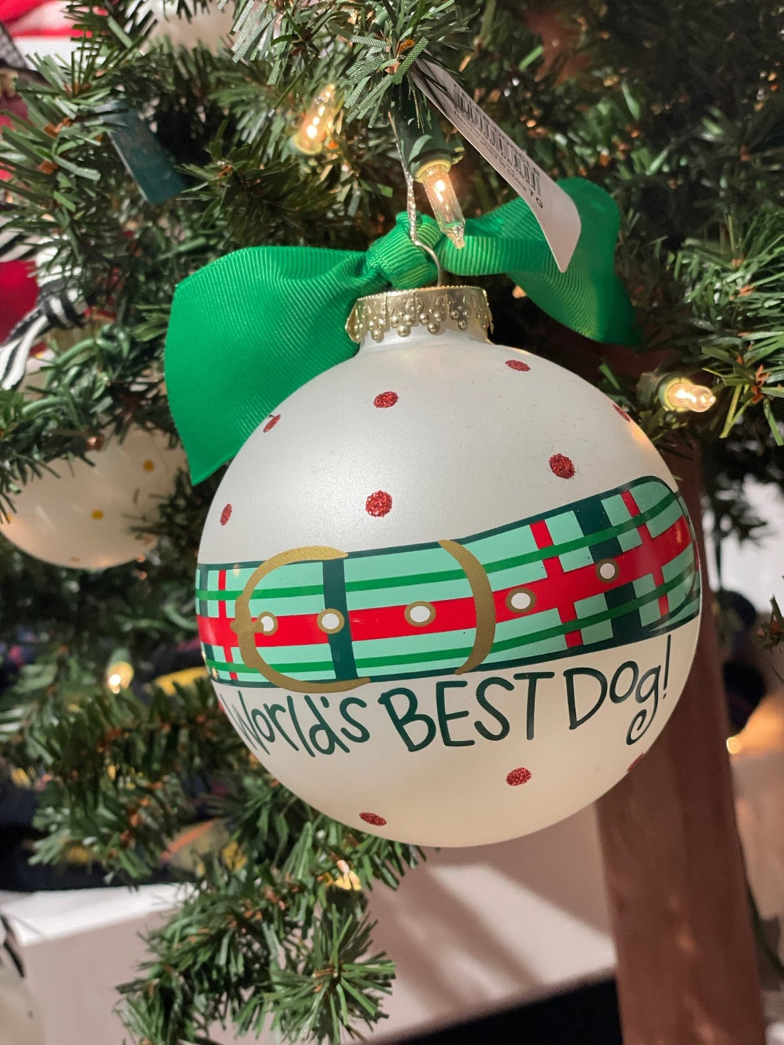 World's Best Dog Ornament - Gussied Up Pet Boutique