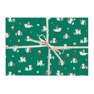Wrapping Paper - Christmas Cat - Gussied Up Pet Boutique